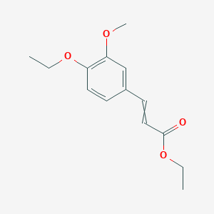 molecular formula C14H18O4 B11942368 Ethyl 3-(4-ethoxy-3-methoxyphenyl)prop-2-enoate 