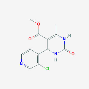 molecular formula C12H12ClN3O3 B11942385 Methyl 4-(3-chloropyridin-4-yl)-6-methyl-2-oxo-1,2,3,4-tetrahydropyrimidine-5-carboxylate CAS No. 853316-79-7