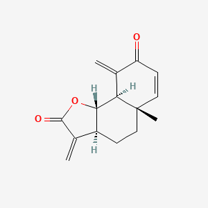 molecular formula C15H16O3 B1194239 脱氢短叶菊内酯 