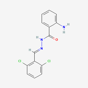 molecular formula C14H11Cl2N3O B11942446 Anthranilic (2,6-dichlorobenzylidene)hydrazide CAS No. 42596-10-1