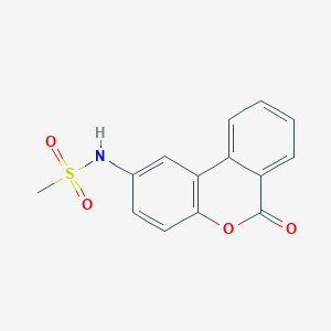 molecular formula C14H11NO4S B1194246 N-(6-Oxo-6H-benzo(c)chromen-2-yl)methanesulfonamide CAS No. 7155-03-5