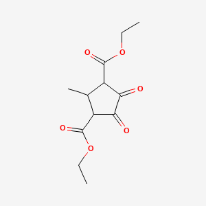 molecular formula C12H16O6 B11942497 Diethyl 2-methyl-4,5-dioxo-1,3-cyclopentanecarboxylate CAS No. 23033-97-8