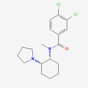 Benzamide, 3,4-dichloro-N-methyl-N-(2-(1-pyrrolidinyl)cyclohexyl)-, cis-
