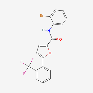 molecular formula C18H11BrF3NO2 B11942546 N-(2-Bromophenyl)-5-(2-(trifluoromethyl)phenyl)-2-furamide CAS No. 620541-13-1