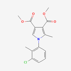 molecular formula C16H16ClNO4 B11942550 Dimethyl 1-(3-chloro-2-methylphenyl)-2-methyl-1H-pyrrole-3,4-dicarboxylate CAS No. 853329-94-9