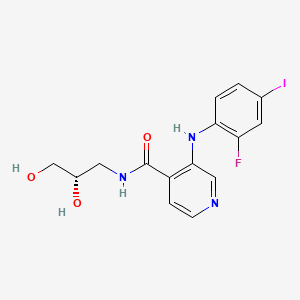 molecular formula C15H15FIN3O3 B1194259 Pimasertib CAS No. 1236699-92-5
