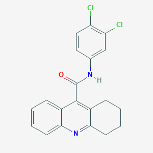 molecular formula C20H16Cl2N2O B11942646 N-(3,4-dichlorophenyl)-1,2,3,4-tetrahydro-9-acridinecarboxamide CAS No. 853317-91-6