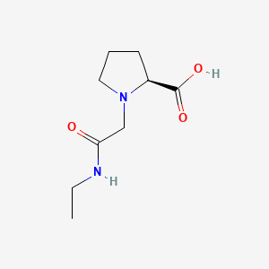 molecular formula C9H16N2O3 B1194270 N-Ethylcarbaminomethyl-L-proline CAS No. 76157-60-3