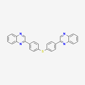 molecular formula C28H18N4S B11942708 Bis(4-(quinoxalin-2-yl)phenyl)sulfane 