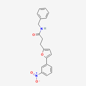 molecular formula C20H18N2O4 B11942718 N-Benzyl-3-(5-(3-nitrophenyl)furan-2-yl)propanamide CAS No. 853330-01-5