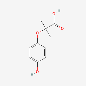 molecular formula C10H12O4 B1194277 2-(4-Hydroxyphenoxy)-2-methylpropanoic acid CAS No. 67648-64-0