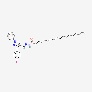 molecular formula C34H47FN4O B11942830 N'-((3-(4-Fluorophenyl)-1-phenyl-1H-pyrazol-4-yl)methylene)stearohydrazide CAS No. 881664-24-0