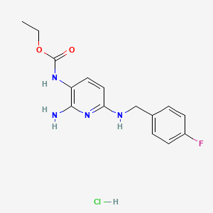 molecular formula C15H18ClFN4O2 B1194284 Flupirtine hydrochloride CAS No. 33400-45-2