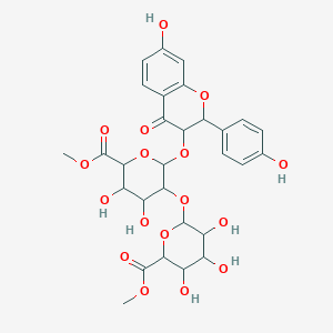 molecular formula C29H32O17 B1194285 Methyl 6-[4,5-dihydroxy-2-[[7-hydroxy-2-(4-hydroxyphenyl)-4-oxo-2,3-dihydrochromen-3-yl]oxy]-6-methoxycarbonyloxan-3-yl]oxy-3,4,5-trihydroxyoxane-2-carboxylate CAS No. 53923-02-7