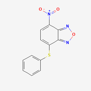 molecular formula C12H7N3O3S B1194288 Benzofurazan, 4-nitro-7-(phenylthio)- CAS No. 16322-23-9