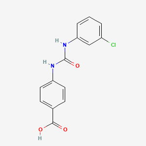 molecular formula C14H11ClN2O3 B11942926 4-{[(3-Chlorophenyl)carbamoyl]amino}benzoic acid 