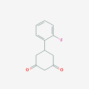 molecular formula C12H11FO2 B011943 5-(2-Fluorophenyl)cyclohexane-1,3-dione CAS No. 102821-72-7