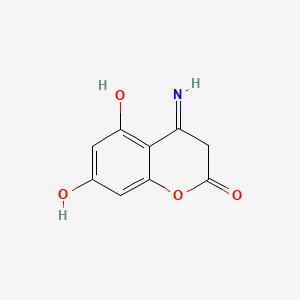 molecular formula C9H7NO4 B1194305 5,7-Dihydroxy-4-iminochroman-2-one CAS No. 91670-99-4