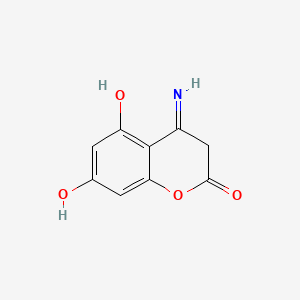 molecular formula C9H7NO4 B1194305 5,7-Dihydroxy-4-imino-2-oxochroman CAS No. 91670-99-4