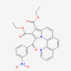 molecular formula C28H21N3O7 B11943050 Diethyl 11-(3-nitrobenzoyl)pyrrolo[1,2-a][1,10]phenanthroline-9,10-dicarboxylate CAS No. 853334-33-5