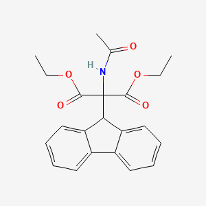 molecular formula C22H23NO5 B11943054 Diethyl(acetylamino)(9h-fluoren-9-yl)propanedioate CAS No. 6954-75-2
