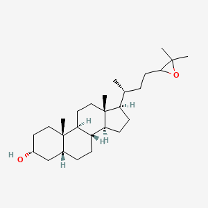 molecular formula C27H46O2 B1194308 Cholestan-3-ol, 24,25-epoxy-, (3alpha,5beta)- CAS No. 68138-65-8