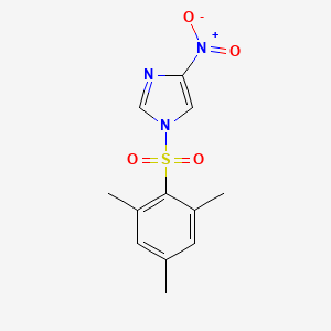 molecular formula C12H13N3O4S B11943087 1-(Mesitylene-2-sulfonyl)-4-nitroimidazole CAS No. 71100-55-5