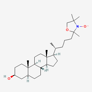 molecular formula C30H52NO3- B1194310 (3S,5S,8R,9S,10S,13R,14S,17R)-10,13-dimethyl-17-[(2R)-5-(2,4,4-trimethyl-3-oxido-1,3-oxazolidin-2-yl)pentan-2-yl]-2,3,4,5,6,7,8,9,11,12,14,15,16,17-tetradecahydro-1H-cyclopenta[a]phenanthren-3-ol CAS No. 96203-22-4