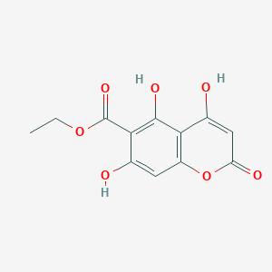 molecular formula C12H10O7 B11943107 Ethyl 4,5,7-trihydroxy-2-oxo-2H-1-benzopyran-6-carboxylate CAS No. 16534-79-5