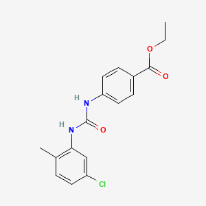 molecular formula C17H17ClN2O3 B11943176 Ethyl 4-{[(5-chloro-2-methylphenyl)carbamoyl]amino}benzoate 