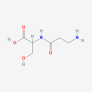 molecular formula C6H12N2O4 B11943199 beta-Alanyl-L-serine CAS No. 83550-13-4