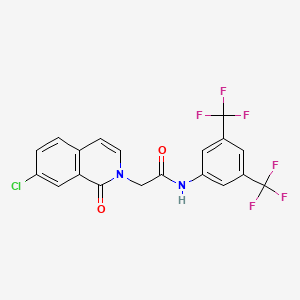 molecular formula C19H11ClF6N2O2 B11943207 N-(3,5-Bis(trifluoromethyl)phenyl)-2-(7-chloro-1-oxoisoquinolin-2(1H)-yl)acetamide CAS No. 853319-88-7