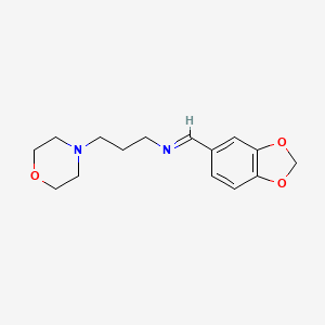 molecular formula C15H20N2O3 B11943302 N-[(E)-1,3-benzodioxol-5-ylmethylidene]-3-(4-morpholinyl)-1-propanamine 