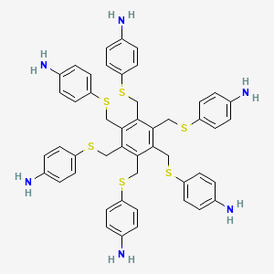molecular formula C48H48N6S6 B11943356 Hexakis(4-aminophenylthiomethyl)benzene CAS No. 72031-82-4