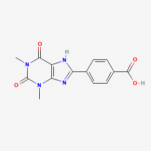 Benzoic acid, 4-(2,3,6,7-tetrahydro-1,3-dimethyl-2,6-dioxo-1H-purin-8-yl)-