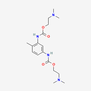 molecular formula C17H28N4O4 B11943390 N,N'-Bis(2-dimethylaminoethoxycarbonyl)-4-methyl-1,3-phenylenediamine CAS No. 57718-03-3
