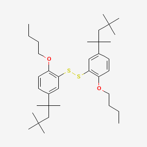 molecular formula C36H58O2S2 B11943397 Disulfide, bis[2-butoxy-5-(1,1,3,3-tetramethylbutyl)phenyl] CAS No. 89447-58-5