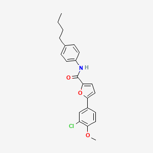 molecular formula C22H22ClNO3 B11943437 N-(4-Butylphenyl)-5-(3-chloro-4-methoxyphenyl)-2-furamide CAS No. 853333-68-3