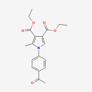 molecular formula C19H21NO5 B11943455 Diethyl 1-(4-acetylphenyl)-2-methyl-1H-pyrrole-3,4-dicarboxylate 