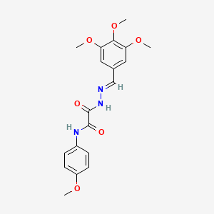 molecular formula C19H21N3O6 B11943463 N-(4-Methoxyphenyl)-2-oxo-2-(2-(3,4,5-trimethoxybenzylidene)hydrazino)acetamide CAS No. 305850-63-9