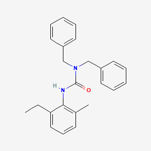 molecular formula C24H26N2O B11943484 1,1-Dibenzyl-3-(2-ethyl-6-methylphenyl)urea CAS No. 86764-71-8