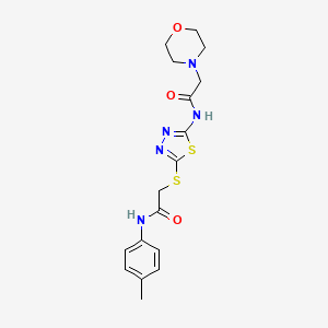 N-[5-[[2-(4-methylanilino)-2-oxoethyl]thio]-1,3,4-thiadiazol-2-yl]-2-(4-morpholinyl)acetamide