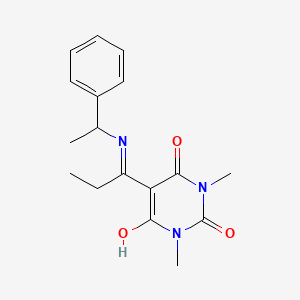 1,3-Dimethyl-5-[1-(1-phenylethylamino)propylidene]-1,3-diazinane-2,4,6-trione