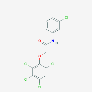 molecular formula C15H10Cl5NO2 B11943532 N-(3-chloro-4-methylphenyl)-2-(2,3,4,6-tetrachlorophenoxy)acetamide CAS No. 853314-30-4