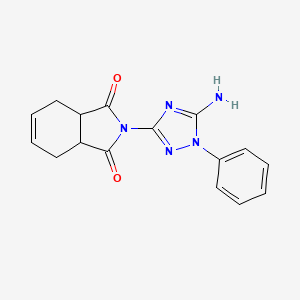 molecular formula C16H15N5O2 B1194356 2-(5-Amino-1-phenyl-1,2,4-triazol-3-yl)-3a,4,7,7a-tetrahydroisoindole-1,3-dione 