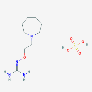 molecular formula C9H22N4O5S B11943640 N-[2-(1-Azepanyl)ethoxy]guanidine, sulfate 