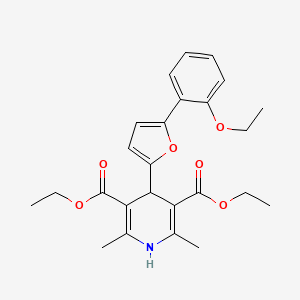 molecular formula C25H29NO6 B11943667 Diethyl 4-(5-(2-ethoxyphenyl)furan-2-yl)-2,6-dimethyl-1,4-dihydropyridine-3,5-dicarboxylate CAS No. 853313-03-8