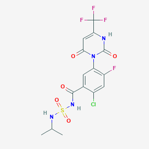 molecular formula C15H13ClF4N4O5S B11943669 Saflufenacil-N,N-desmethyl CAS No. 1246768-30-8
