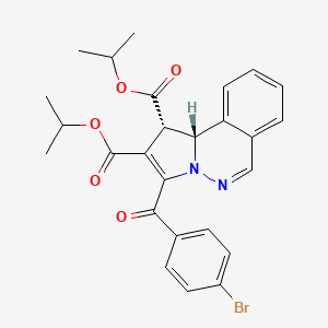 molecular formula C26H25BrN2O5 B11943710 Diisopropyl (1S,10BR)-3-(4-bromobenzoyl)-1,10B-dihydropyrrolo(2,1-A)phthalazine-1,2-dicarboxylate CAS No. 853349-11-8