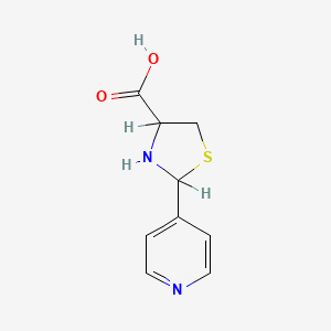 molecular formula C9H10N2O2S B1194376 2-(4-吡啶基)噻唑烷-4-羧酸 CAS No. 51226-84-7